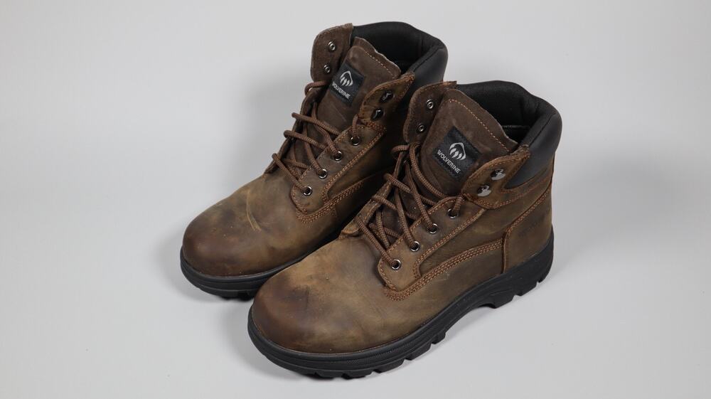 Wolverine Carlsbad Men 6" Work Boot Dark Brown Leather Toe Size 7